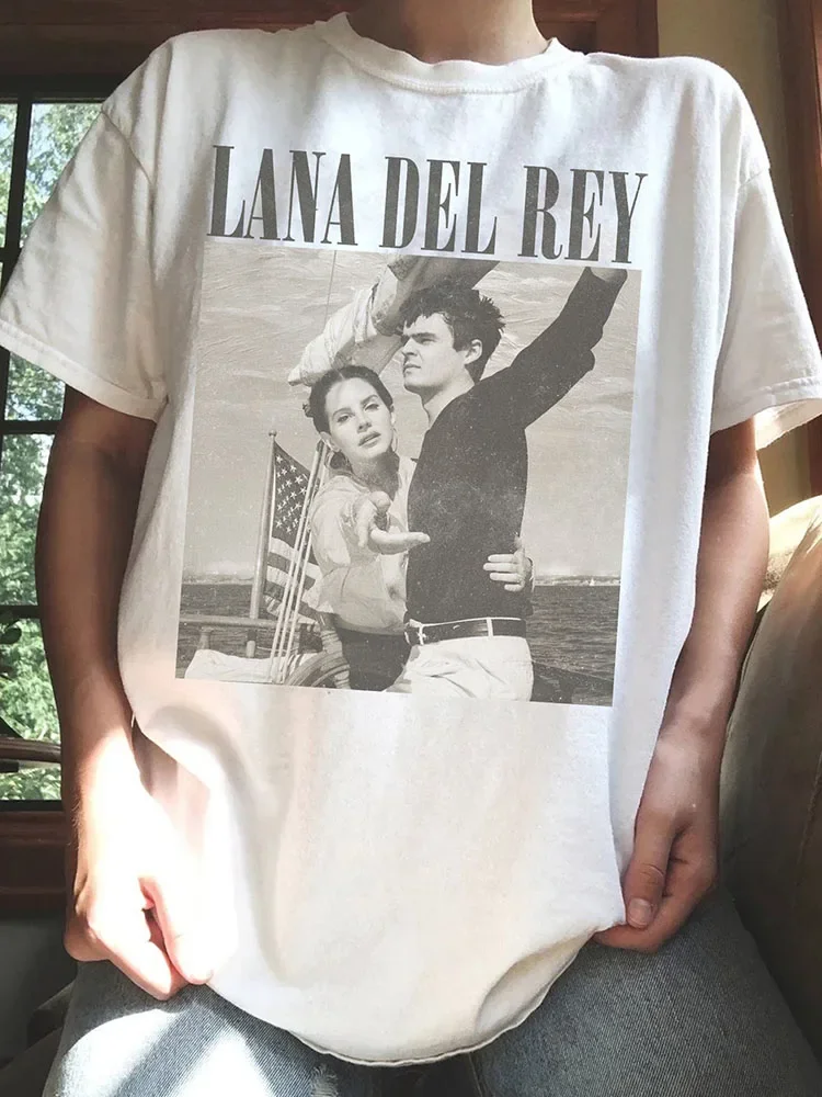 New Lana Del Rey Ldr Sailing Tan T Shirt Cotton Tee Vintage Shirt Summer Unisex  Harajuku Casual Women