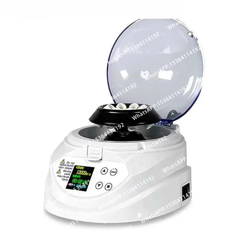 Mini centrífuga portátil con pantalla Digital, centrífuga PCR pequeña, separador de suero veterinario para mascotas de laboratorio de alta velocidad