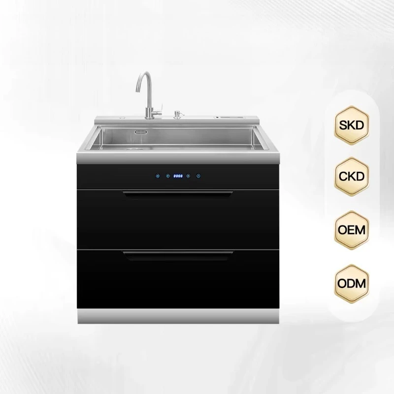 ระบบอ่างล้างจานอัจฉริยะอัลตราโซนิก - เครื่องทำความสะอาดฆ่าเชื้อและอบแห้งแบบอัตโนมัติเต็มรูปแบบ ความจุขนาดใหญ่ แกนคู่ รุ่น X1