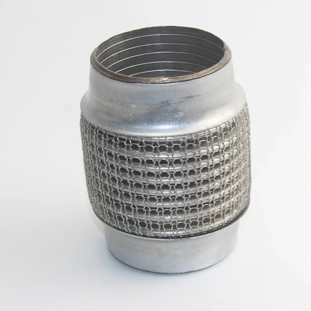 58mm Automotive exhaust bellows stainless steel hose connected to muffler shock absorption hose braided hook mesh expansion pipe