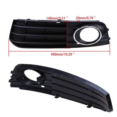 Imagen 2 del producto Marco de cubierta de luz antiniebla del parachoques delantero del coche para Audi A4 B8 2007 2008-2011 Pre-facelift 2016-2018 rejilla de lámpara antiniebla 8K0807681 8K0807682