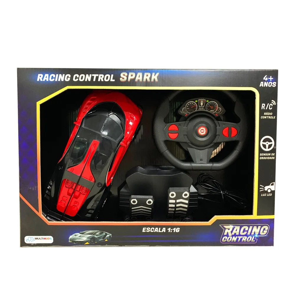 Multi Kids Red and Black Racing Control Spark Cart-BR1338