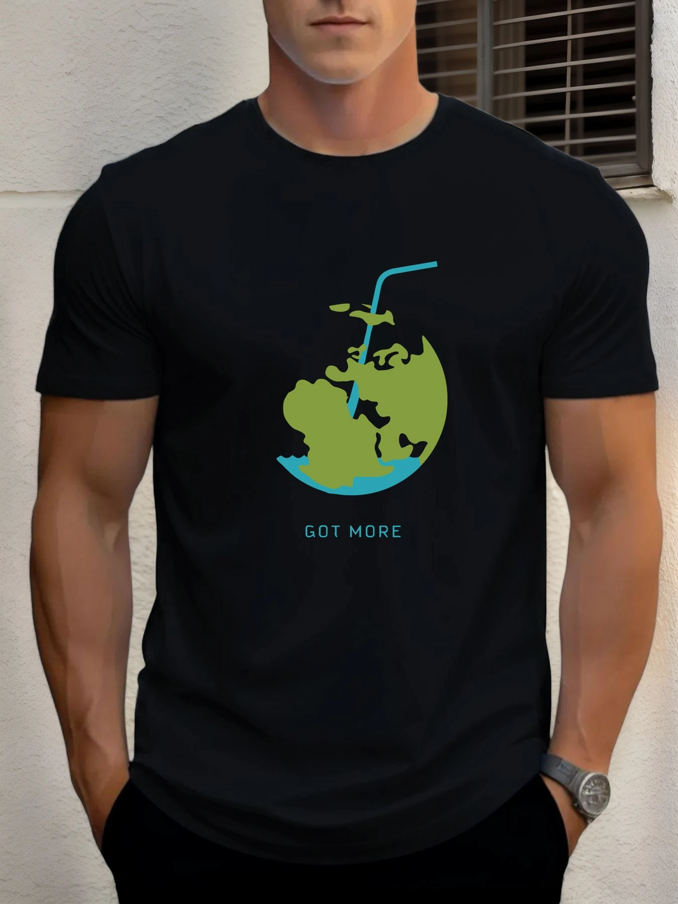 

T Shirt For Men's GOT MORE 100% Cotton Graphic Print Summer Round Neck Tee Casual Breathable Streetstyle Daily Cool T Shirt