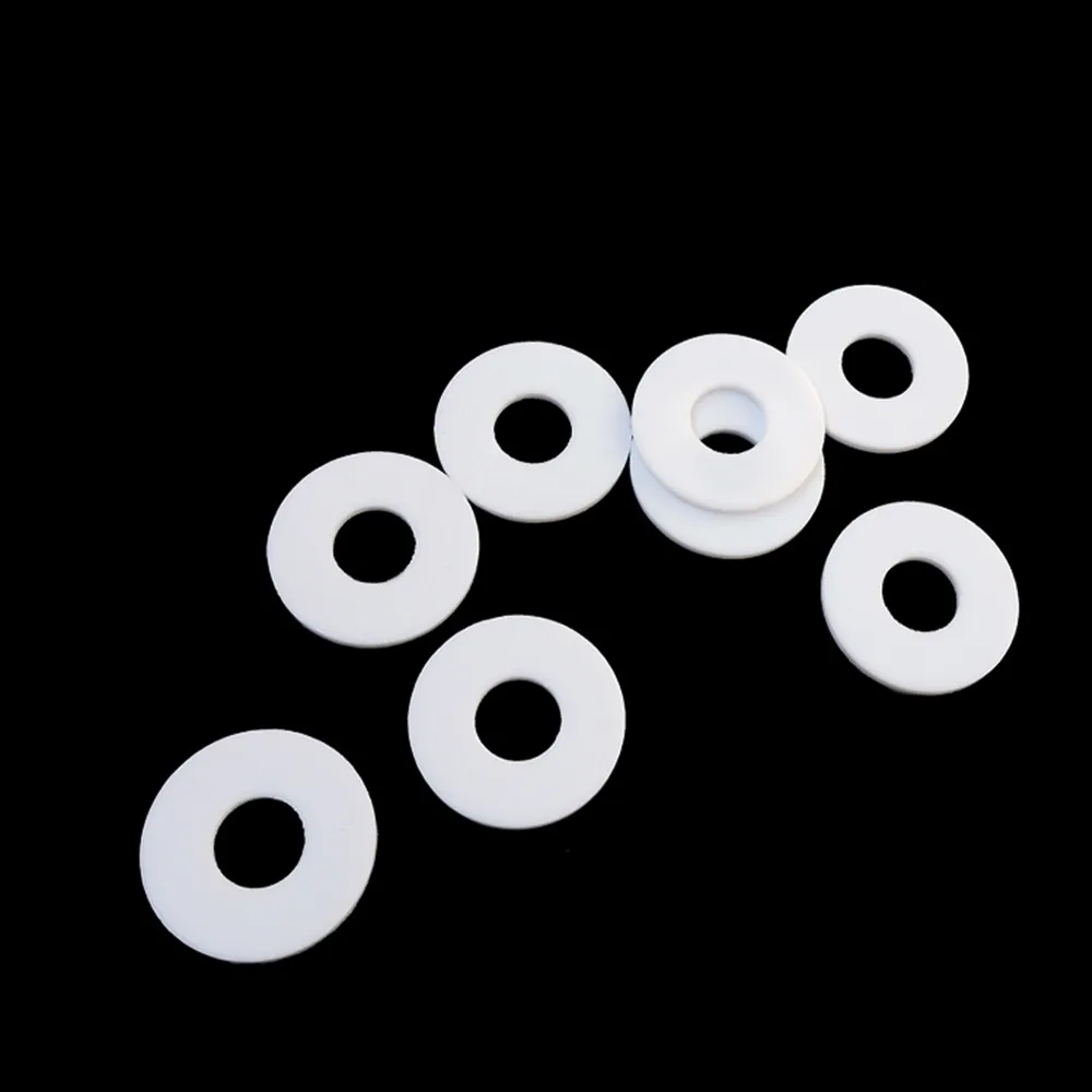 PTFE Flat Flange Gasket Thickness 3mm DN15 ~ DN300 O Ring Seal Spacer Oil Resistance Washer Round Shape White