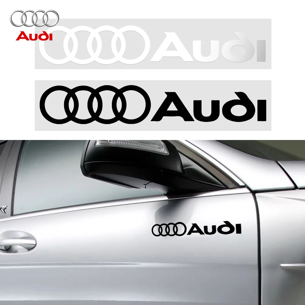 Car Body Trunk Window Decoration Sticker Auto Accessories for Audi Sline RS A3 A4 B8 8P 8V B6 A5 A6 C7 Q5 B9 B7 C6 A1 Q7 R Badge