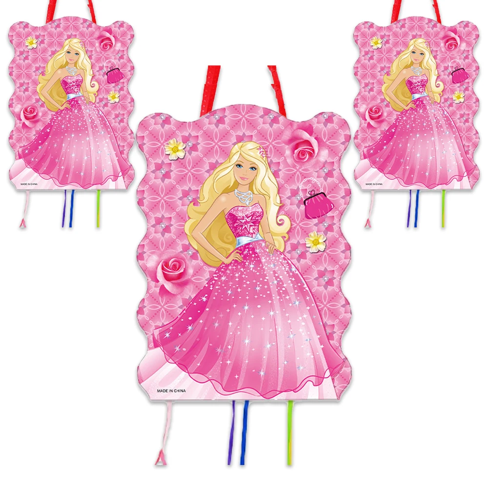 Linda chica rosa tema piñata cumpleaños piñatas cumpleaños piñata juguetes piñata niño cumpleaños decoración Navidad Pinatas