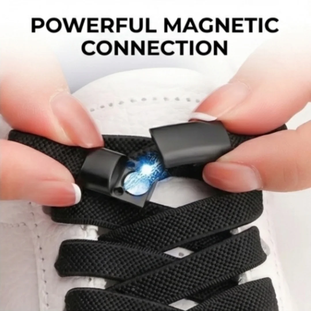New Magnetic Lock Shoelaces Without Ties Flat Elastic Laces Sneakers Boots No Tie Shoelace Rubber Bands for Shoes Accessories