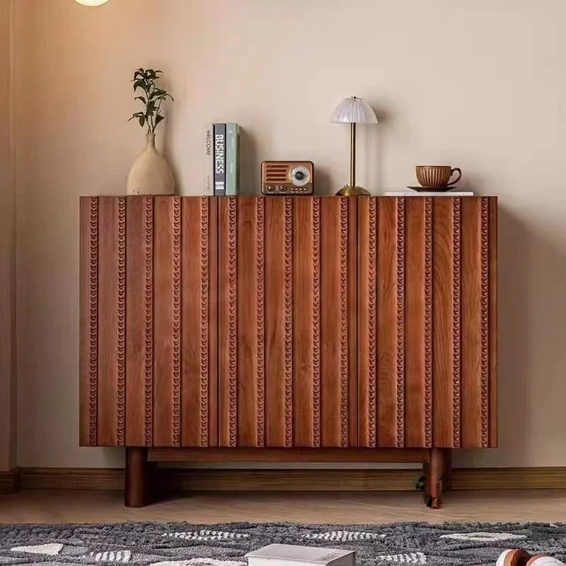 

AASolid wood shoe cabinet Modern simple living room decoration cabinet Display cabinet