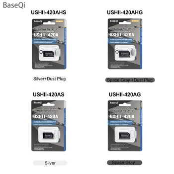 MacBook Pro 14인치 16인치 M1/M2/M3/M4 마이크로 sd 카드 어댑터용 BaseQi 알루미늄 Mac Pro 미니 드라이브 카드 리더기 Year2024/23/22/21