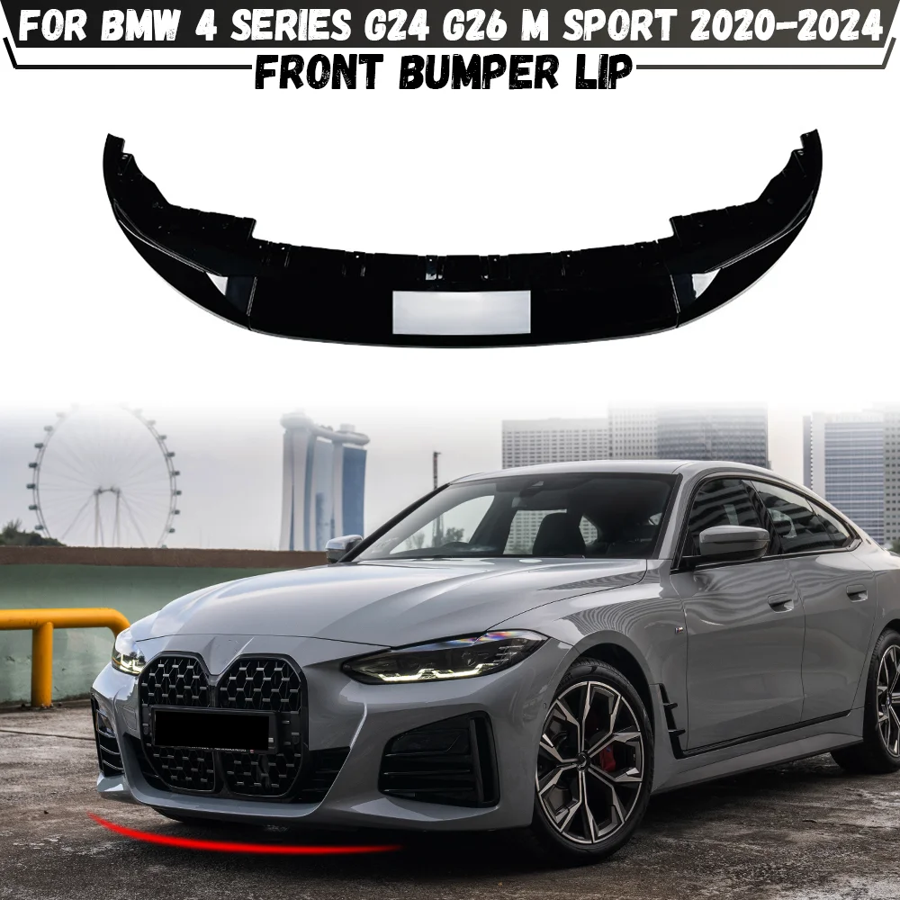 

Автомобильный передний бампер, передний бампер, спойлер, сплиттер для BMW 4 серии G24 G26 420i 430i i4 M50 M Sport 4 двери 2020-2024