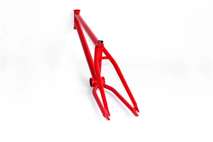 Rangka Sepeda Titanium Bmx Kinerja Tinggi Warna Merah Disesuaikan