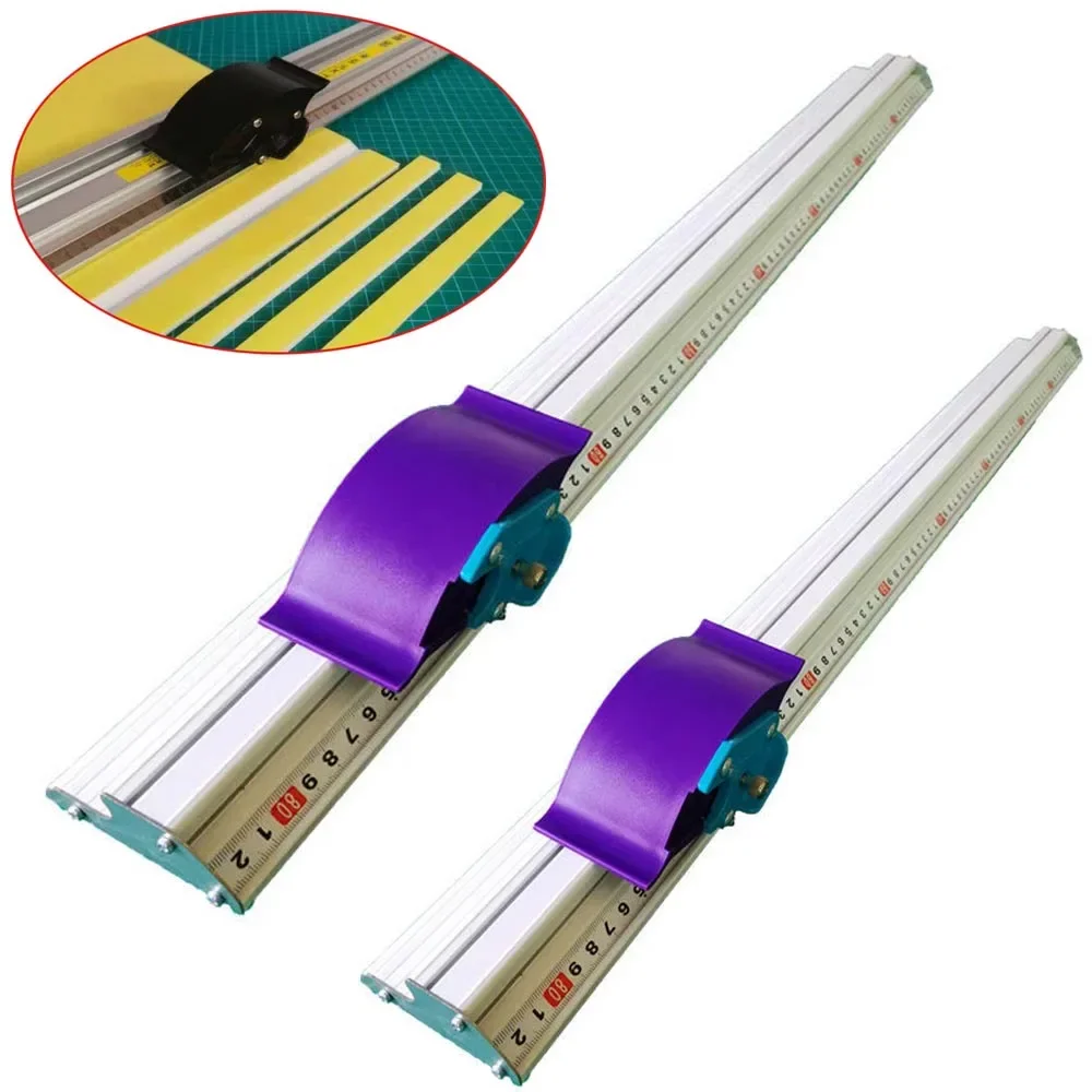 NF Manual Protective Sliding KT Board Cutting Ruler Aluminum Alloy Art Ruler Non-slip Anti-Running Deviation Ruler Advertising T