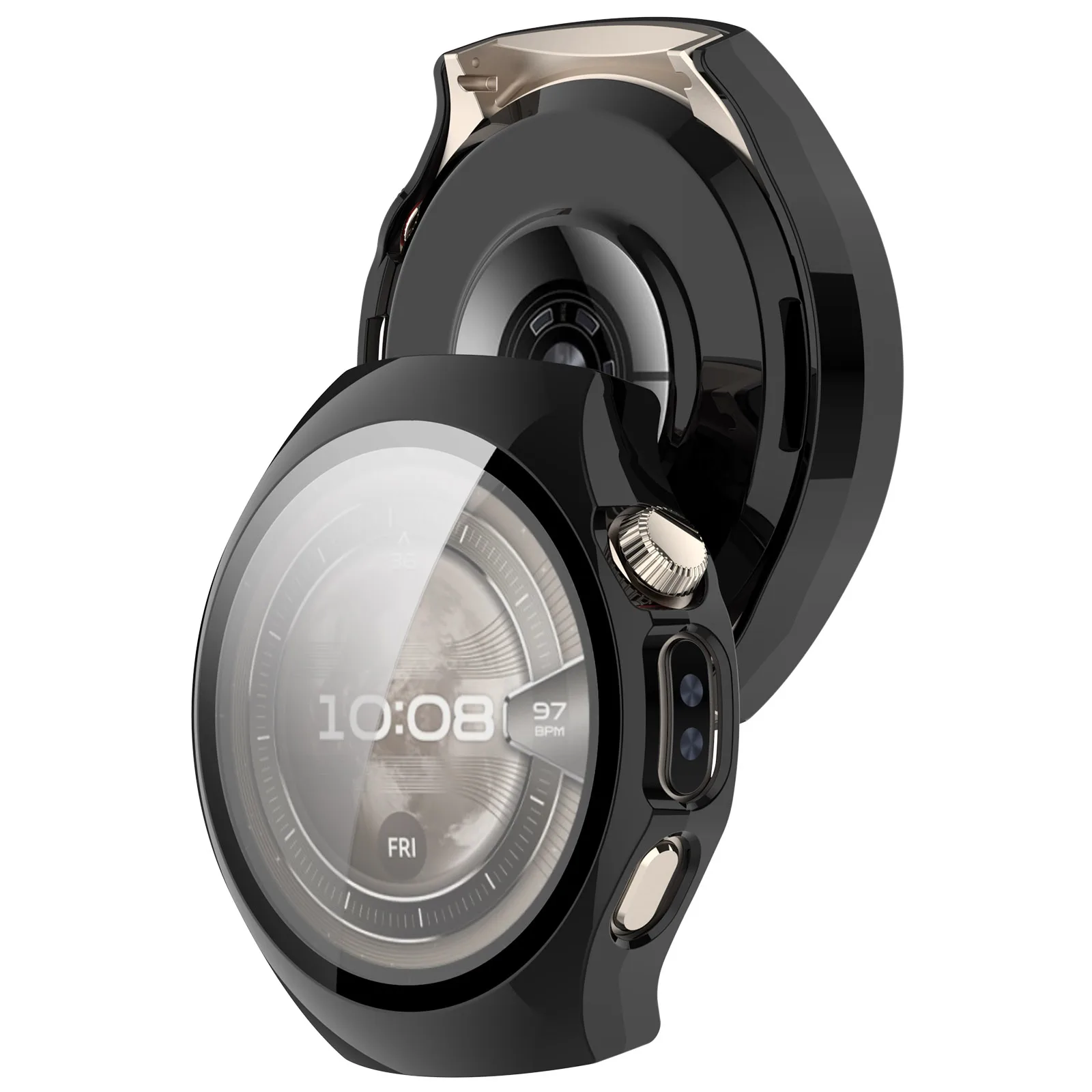 2in1 統合時計ケースとフィルム Huawei Watch 5 42/46mm 耐衝撃オールインクルーシブオールインワン Huawei Watch ケース