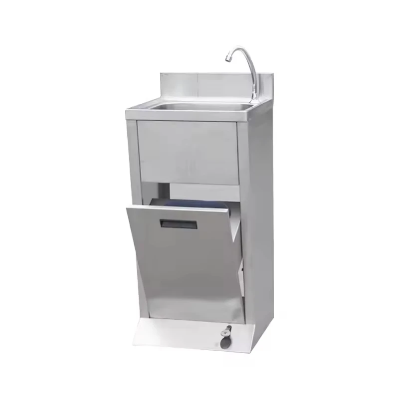 

Premium Quality Touchless Basin Stainless Steel Sink Hygienic Solution for Food Preparation Area Foot Pedal Basin