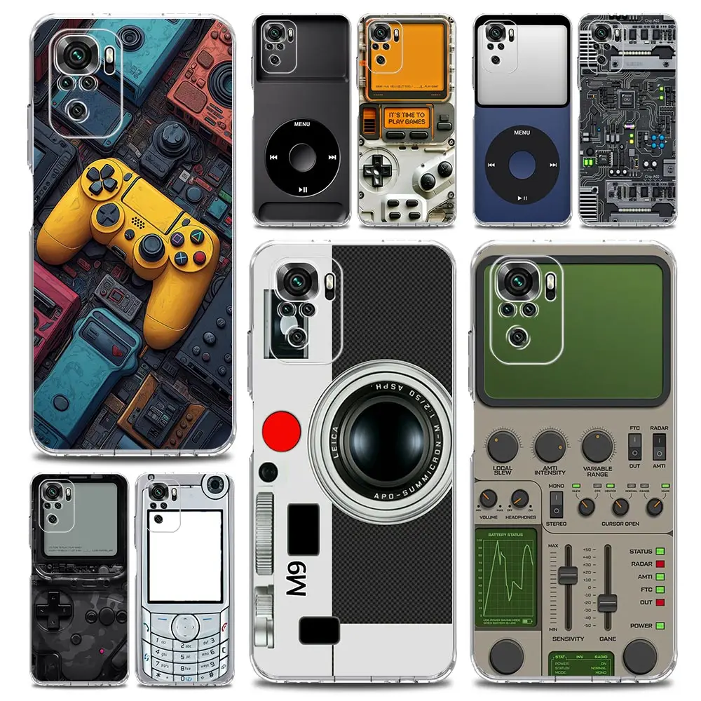 Phone Case For Xiaomi Redmi Note 14 13 12 4G 9S 9 10 11 Pro Plus 5G 14C 13C 12C 10C 9A Cover Retro Camera Games mobile phone