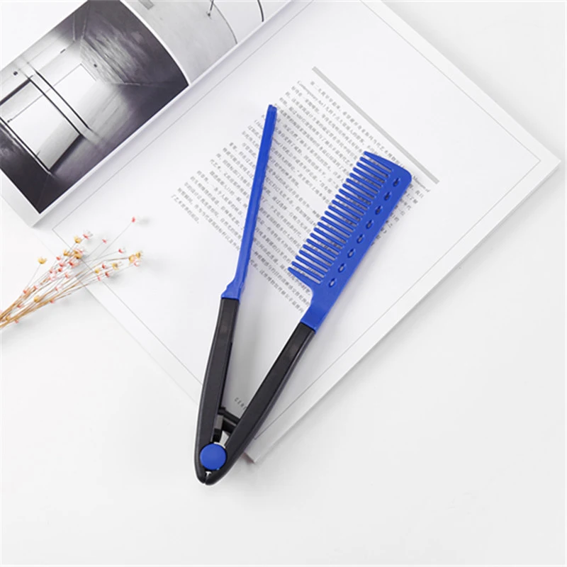 V Type Hair Straightener Brush, DIY Hairdressing Tool