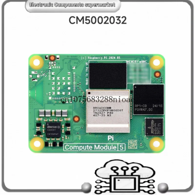

Pi CM5 RAM 2GB/4GB/8GB/16G WIFI EMMC Broadcom BCM2712 Dual 4K Output+HDR 800MHz VideoCore Quad-core Coxtex-76