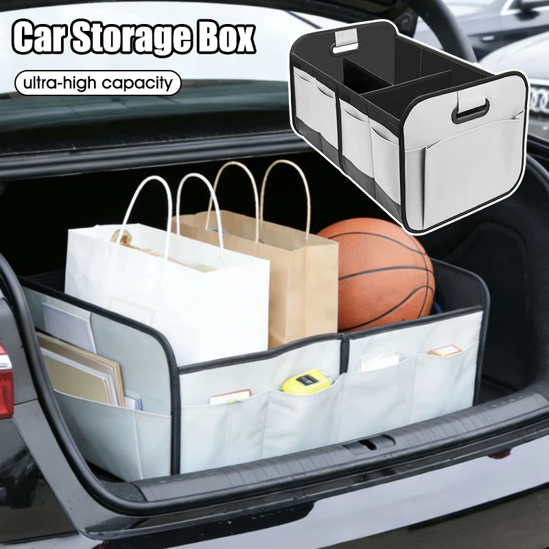 

Car Trunk Organizer Portable Foldable Trunk Storage Box Car Trunk Versatile Oxford Cloth Large-Capacity Storage Bag Fits All Car