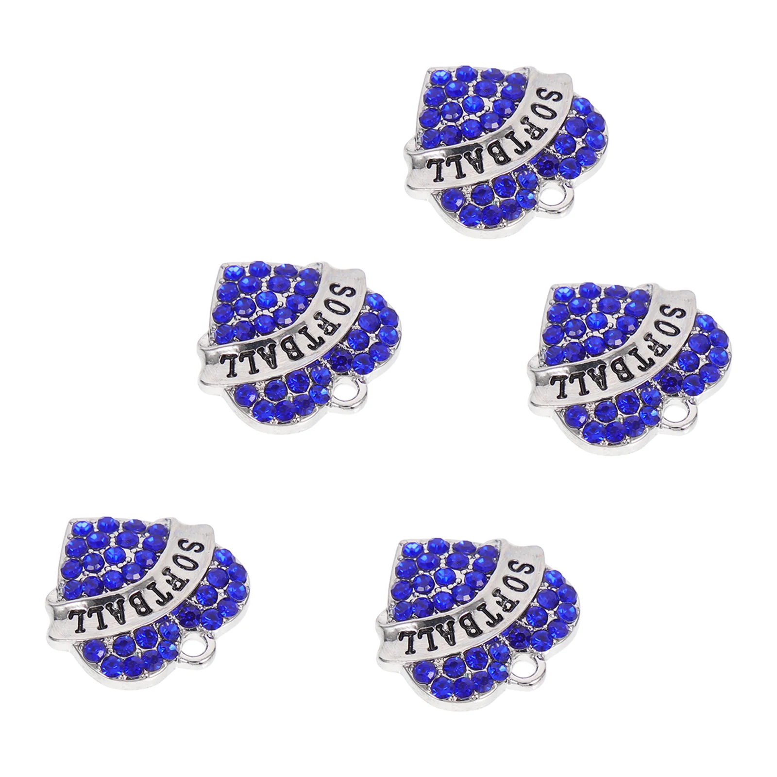 

5pcs Heart Shaped Rhinestone Pendants Diy Jewelry Making Supplies Necklace Bracelet Decor Durable Charms For Girls Handmade