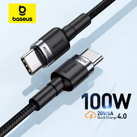 Baseus USB Type C To USB C Cable For iPhone 17 16 100W/5A PD Fast Charging Charger Cord For Macbook Xiaomi Samsung Type-C Cable