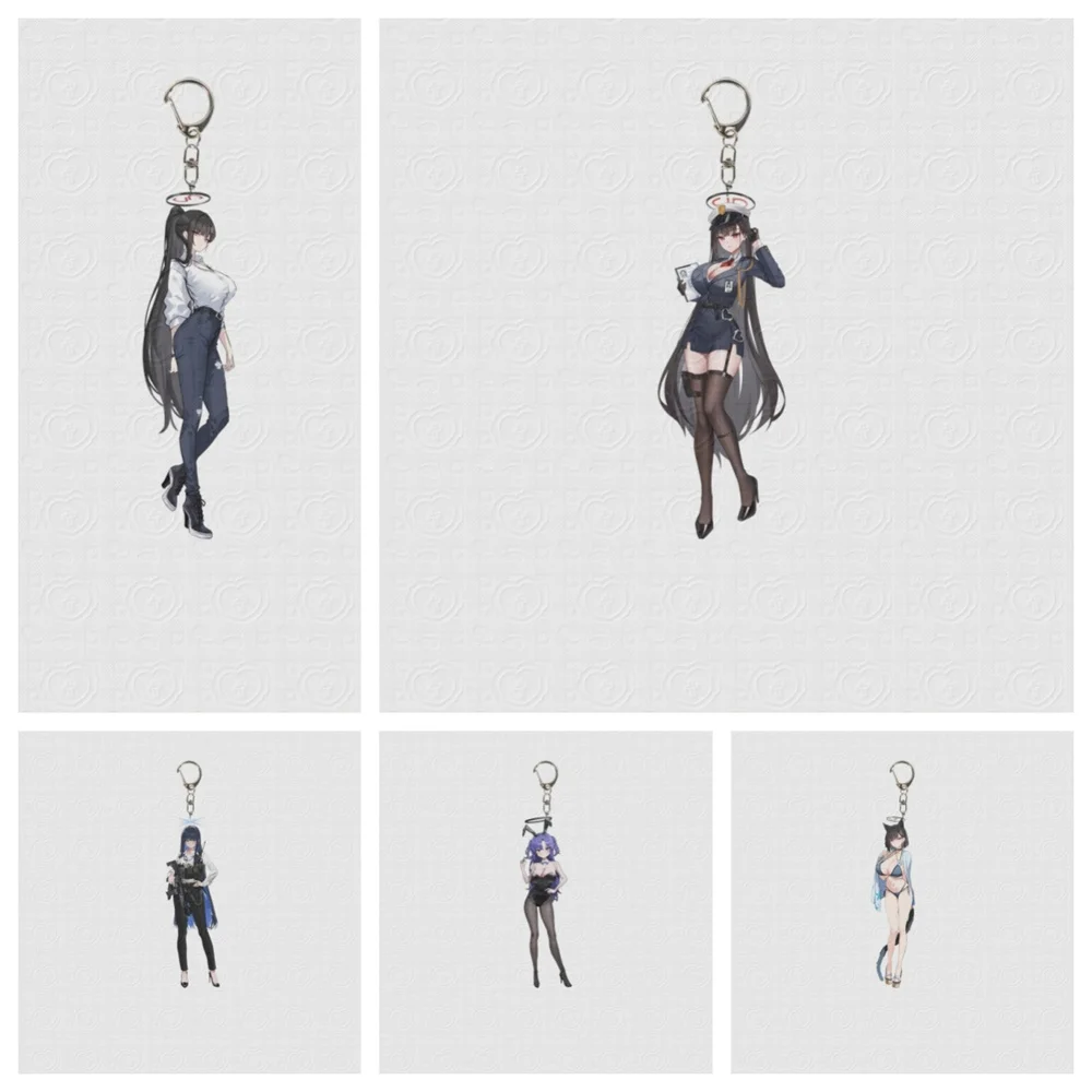 

6CM NEW Anime Blue Archive Acrylic Keychain Model Cosplay Charm Characters Ornament Accessories Goods Christmas Gifts