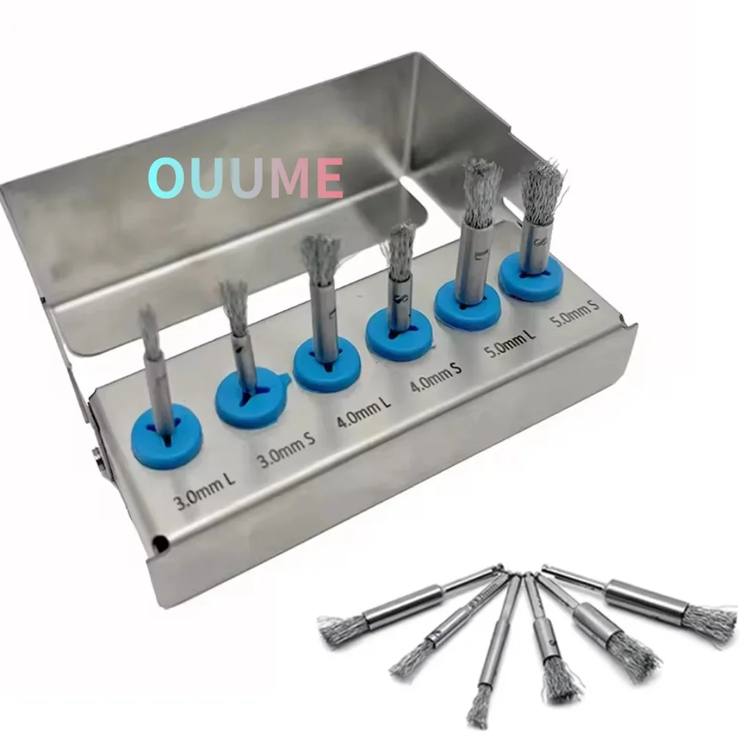Dental Implant Surface Cleaning Brush Peri-Implantitis Threads Tool Dental Titanium Grade 5 Instrument Abutment Cleaning Brush