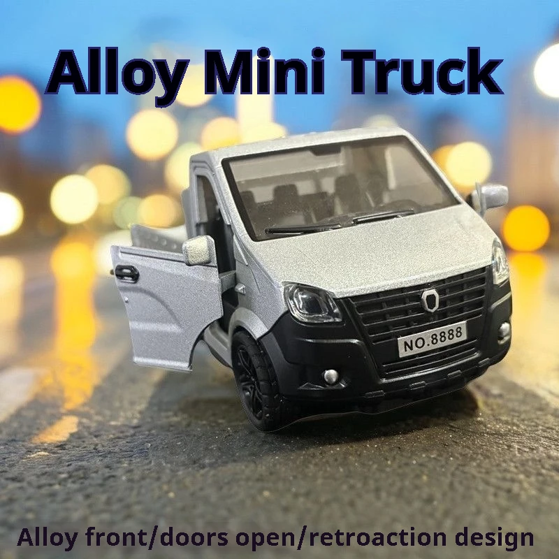 1/36 Alloy Liuzhou Truck Model 3 Doors Pull Back Boy Toy Vehicle Kids Transport Car Metal Miniature Diecast Ornament Gift view 3