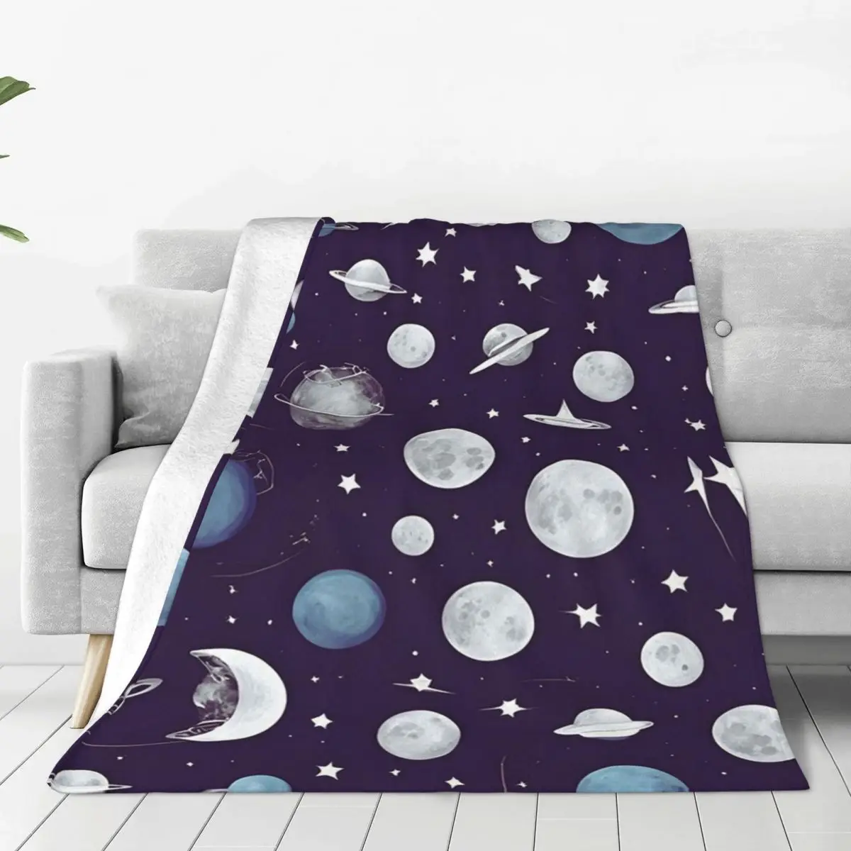 Galactic Witching Hour Of Full Moons And Shooting Stars Blankets Fleece Sofa Throw Blankets For Outdoor Throws Bedspread Quilt