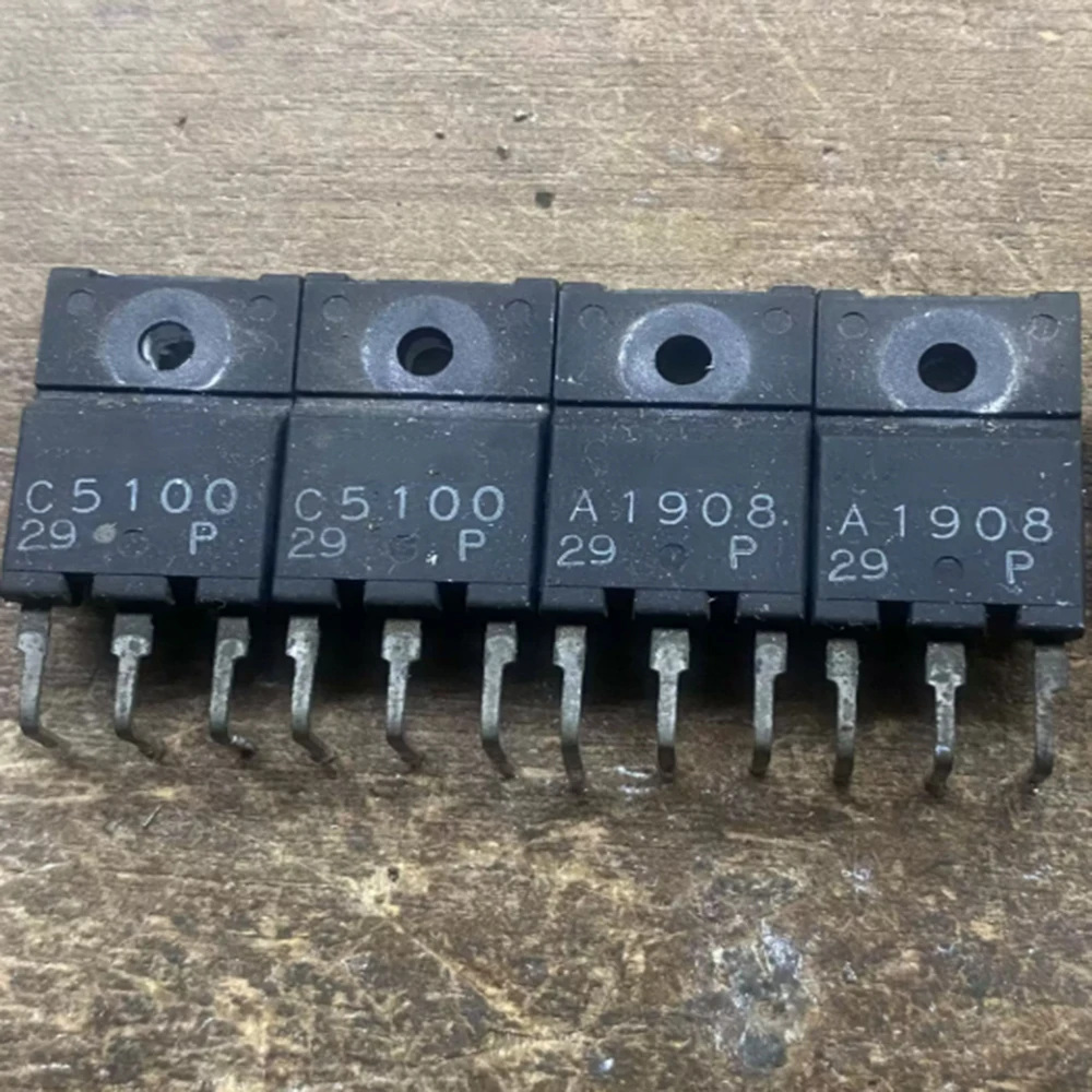 2pcs=1pair 2SA1908 2SC5100 A1908 C5100 TO-3P Original disassembly