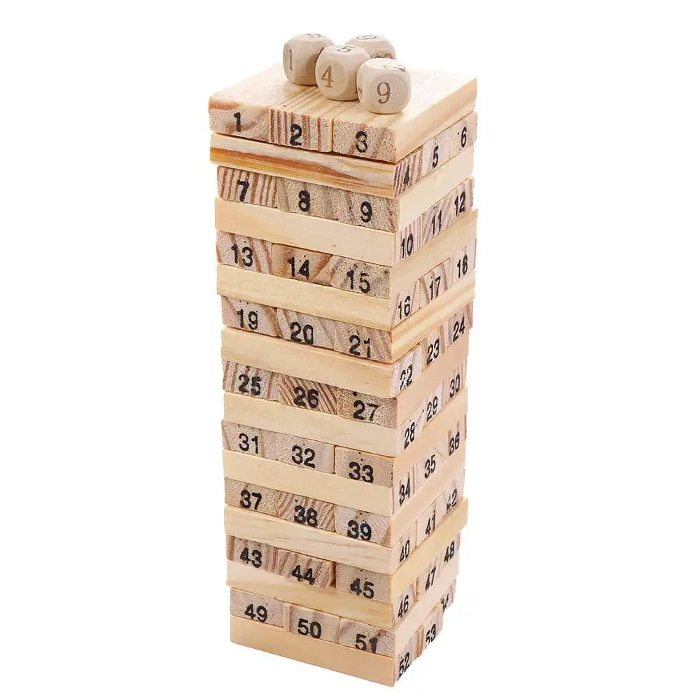 Blocks Toy Intelligence Puzzle Wooden Block Stacking Tower Digital Building Block Early Education Toys Building Blocks Toy