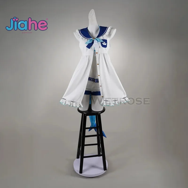 Sameko Saba تأثيري أنيمي Vtuber زي جورا بحار هالوين كرنفال الحلو فتاة JK بحار موحدة الصيف ملابس السباحة الشاطئ