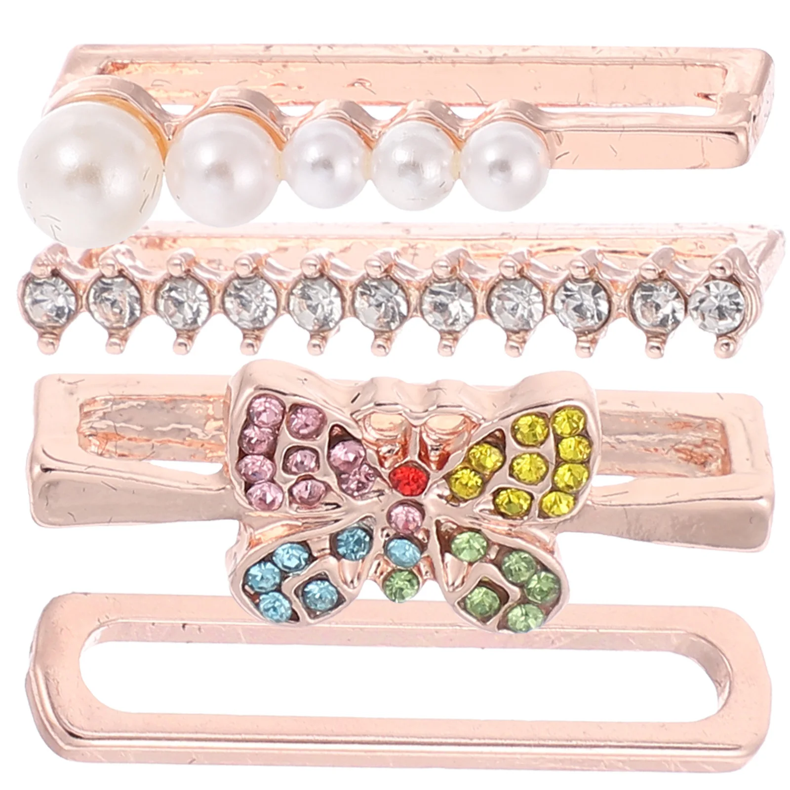 

4Pcs Fashion Watch Strap Decoration Metal Bling Charm for Silicone Bands Strong Reliable Ornament Daily Wear Accessory Set