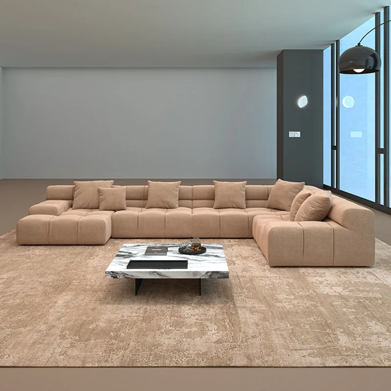 Grande U Shape Living Room Sofas Luxury Reception Corner Sectional Sofas Minimalista European Divani Soggiorno Furniture Modern