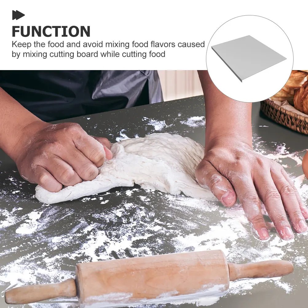 

Stainless Steel Cutting Board Heavy Duty Non-Slip Kitchen Chopping Board for Meat Fruit Vegetable Home Restaurant Use