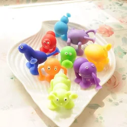 9PCS/Set Mini Animal Shaped Suction Cup Toys,Multicoloured Building Blocks Pop Sucker Toy for Kids,Parent-child Interactive Game