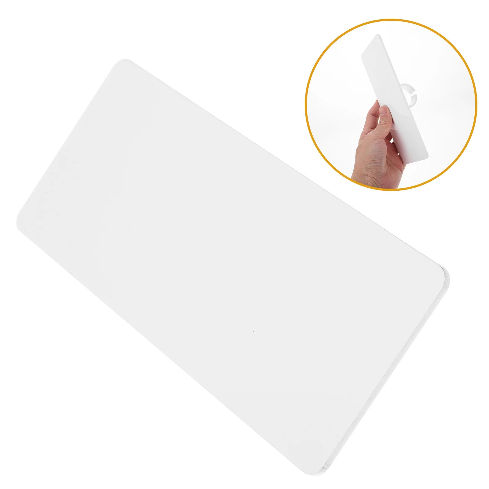 

Wireless Clip Microphone Acrylic Mic Blank Plate Holder Rectangular Interview Accessory Microphone Part Portable Tag Stand