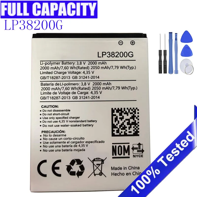 Batería de 2000mAh 3,8 v para Hisense U972 EG972, batería para teléfono móvil Hisense LP38200G, batería + herramientas gratuitas