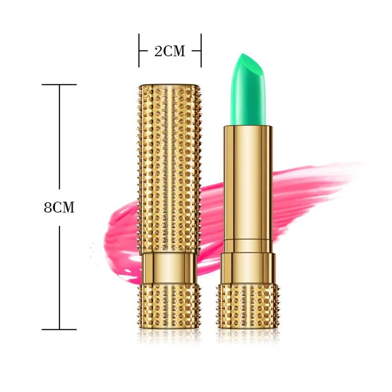 Lápiz labial de Aloe Vera, bálsamo labial hidratante que cambia de Color y de temperatura Natural, 99%