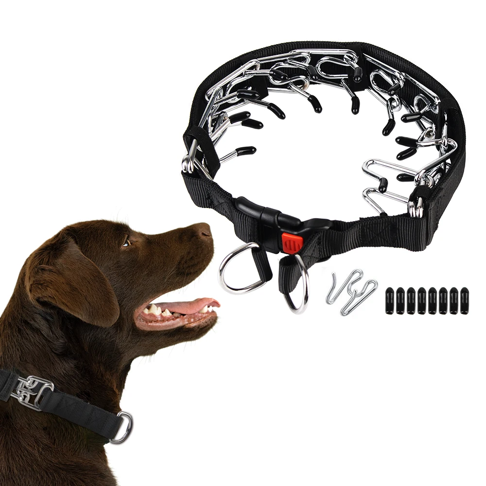 Effective Training Pet Collar for Small to Large Dogs with Quick Release Buckle Safe Adjustable Dog Prong Collar