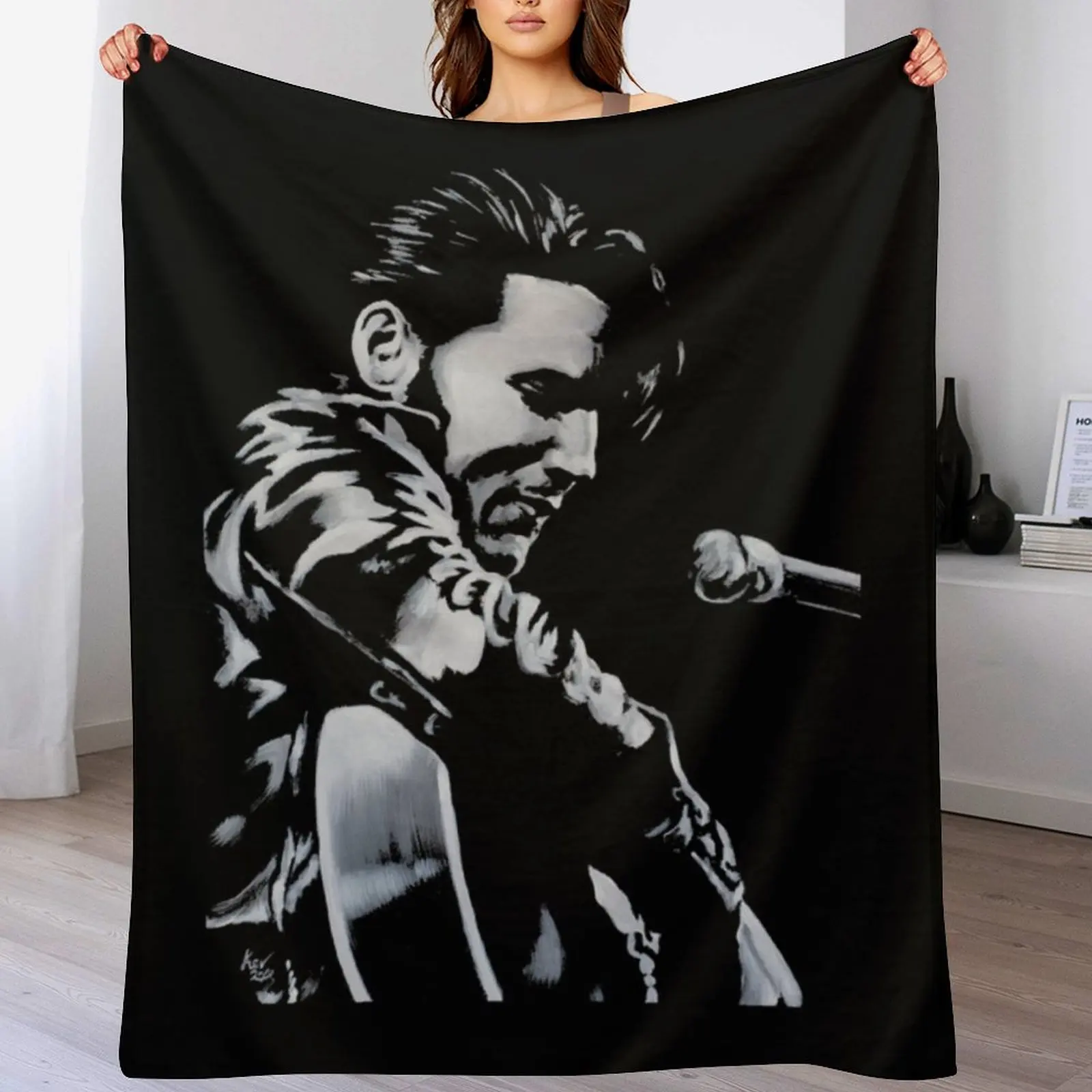 élvis Présléy - The King Is Back - King of Rock and Roll gift birthday Throw Blanket christmas gifts Thins Blankets