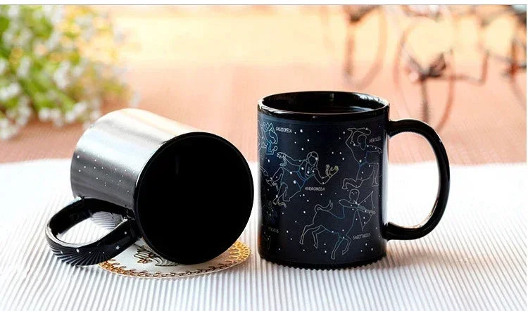 12 Constellations Discoloration Mug Original and Funny Cups to Give Away Ceramic Cup of Coffee Christmas Gift Mugs Free Shipping