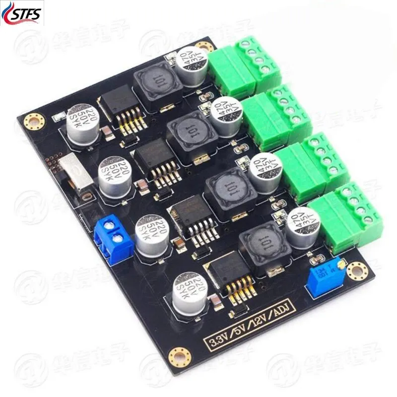LM2596 متعدد القنوات تحويل التيار الكهربائي 3.3 فولت/5 فولت/12 فولت/ADJ قابل للتعديل الجهد الناتج وحدة امدادات الطاقة