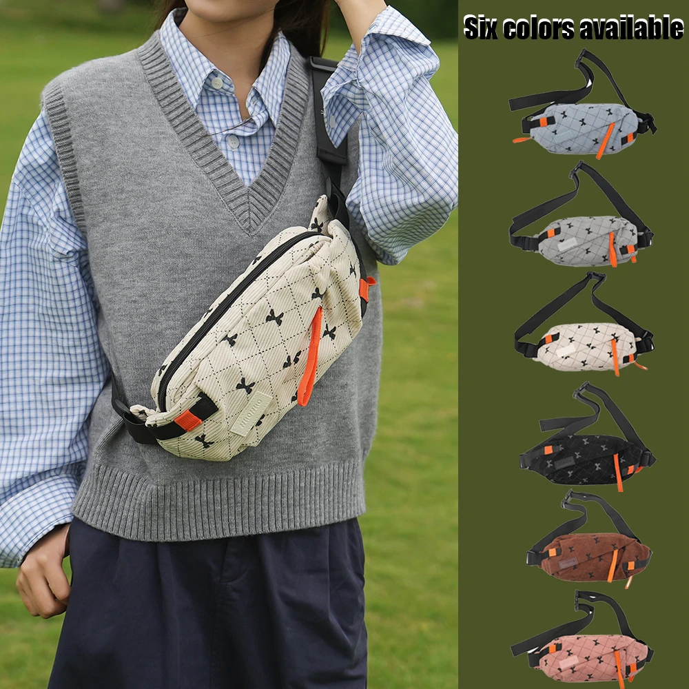 Ins Style New Large Capacity Girl's Chest Bag Versatile Design Sense Niche Bag Bow Sports Style Crossbody Bag