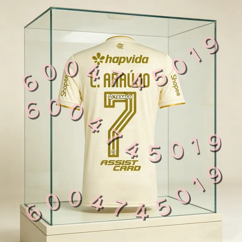 Conjunto Familiar de Camisetas de Fútbol Estilo Flamengo, Diseño Crema y Dorado, Transpirable y de Secado Rápido, para Hombres, Mujeres y Niños