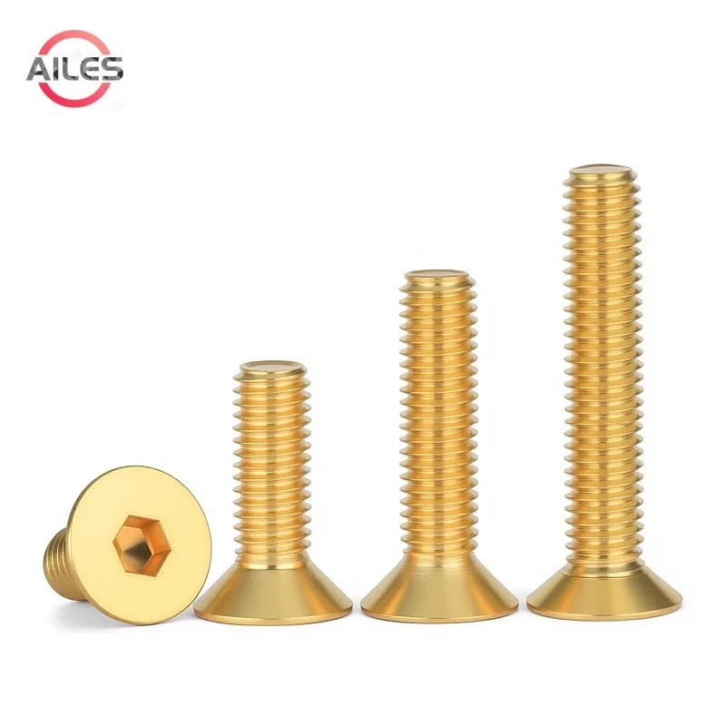

Copper Countersunk Hexagon Socket Head Cap Screws M3 M4 M5 M6 M8 M10 M12 Flat Head Allen Screws