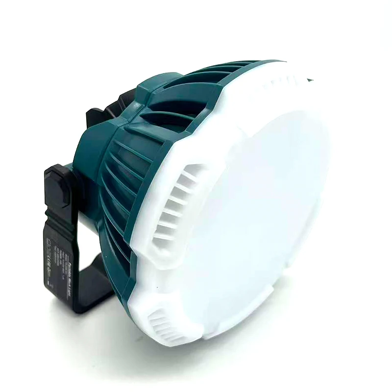Für BS 18V Li-Ionen-Akkus, wiederaufladbare Arbeitsleuchte mit Haken, tragbare Außenleuchte, LED-Campinglampe, geeignet für den Außenbereich