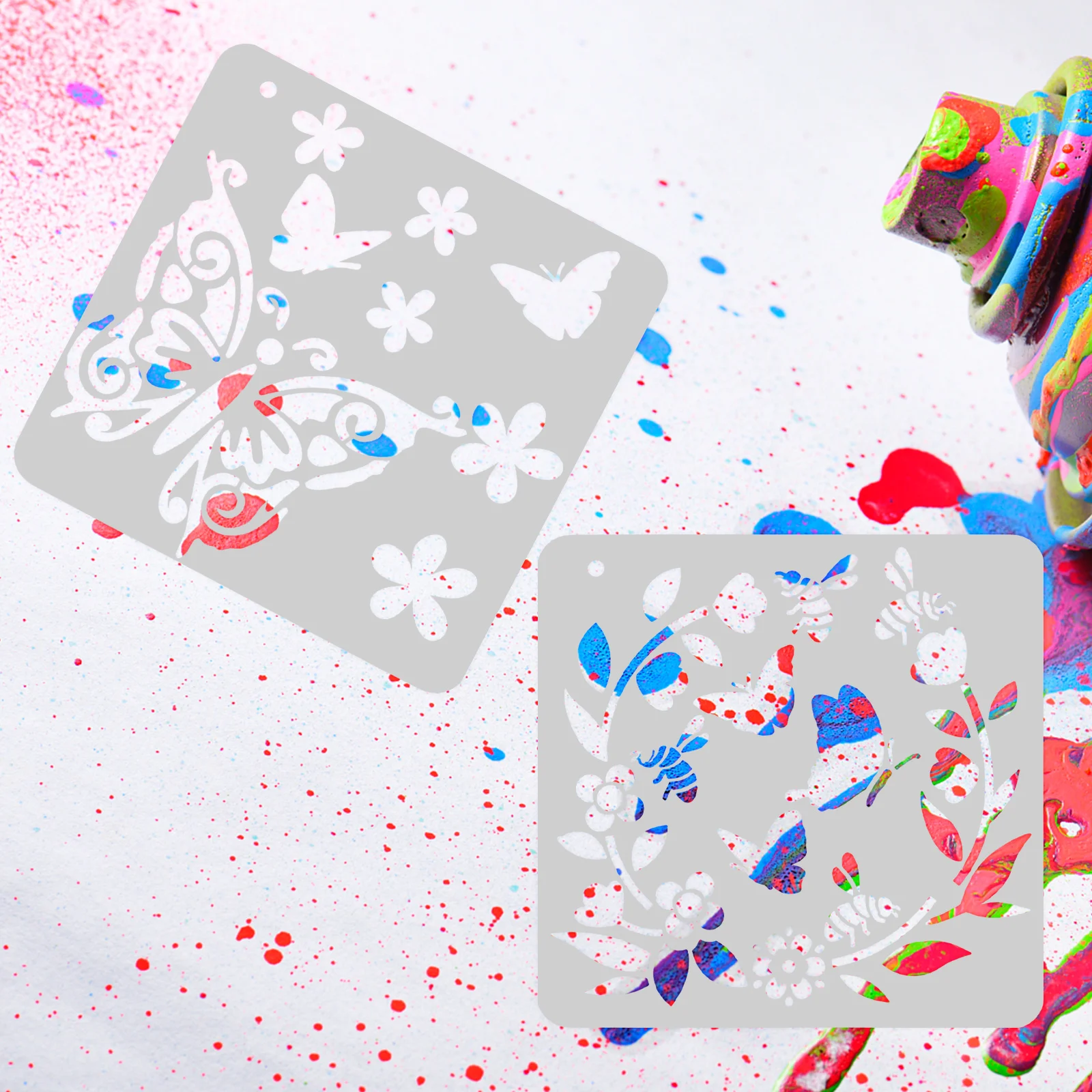 12 Sheets Painting Stencils Butterflies Template Decorative Wall for Household Templates Home Canvases