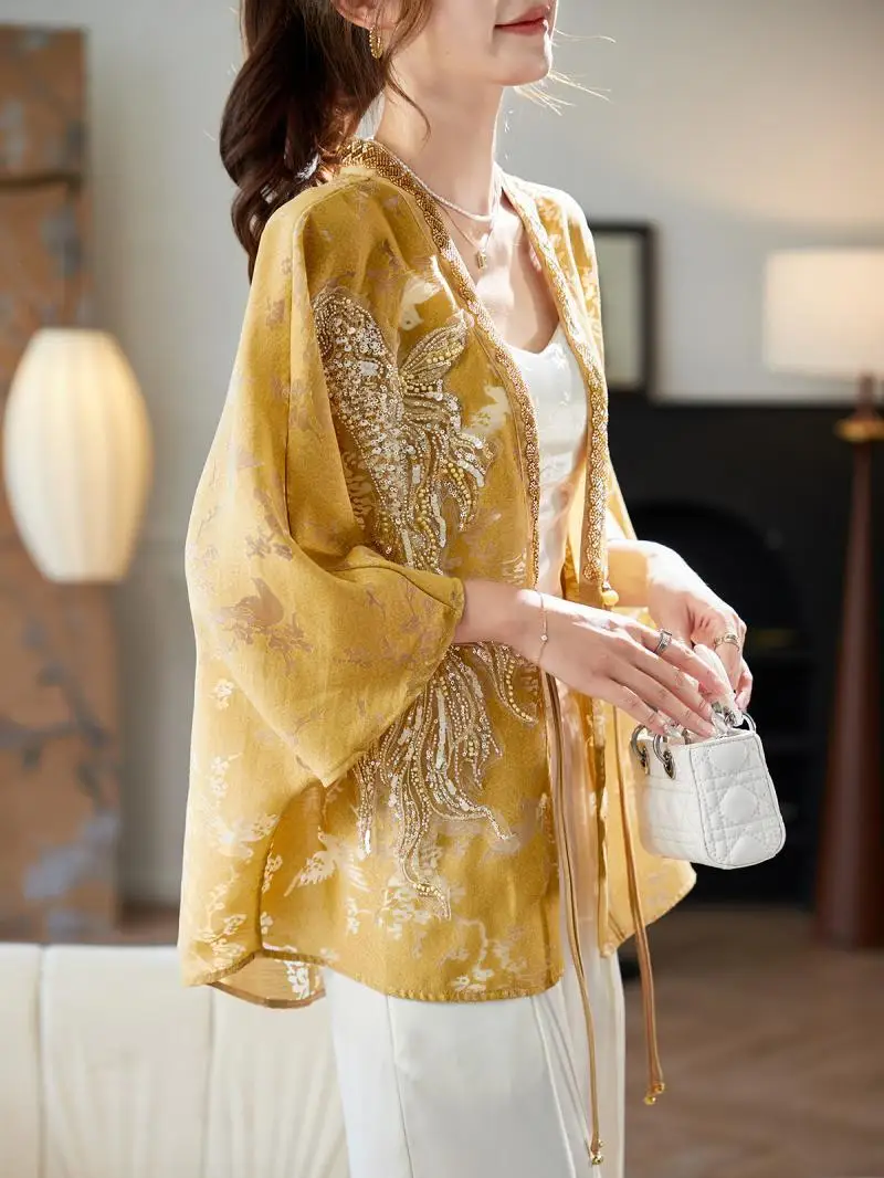 spring-autumn-new-style-loose-chinese-style-top-v-neck-bat-sleeve-beaded-hollow-jacket-qipao-coat-traditional-clothes-woman-tops
