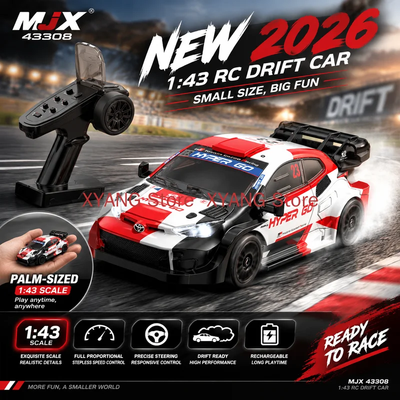 New 2026 Hot Selling Mjx43308 Remote Control Car 1:43 Full Proportional Infinite Speed Regulation Drift Remote Control Car Gift