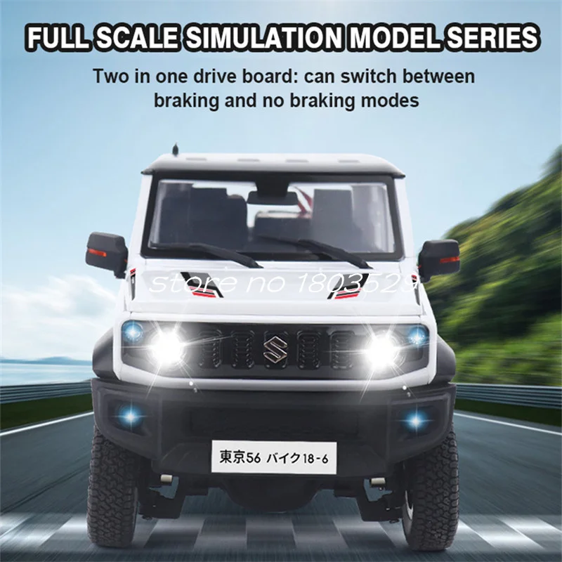 Coche eléctrico RC con protección inteligente de bajo voltaje 1:16, 2,4G, 2 en 1, tablero de accionamiento, Servo Digital, LED fresco, coche de juguete con Control remoto para fumar